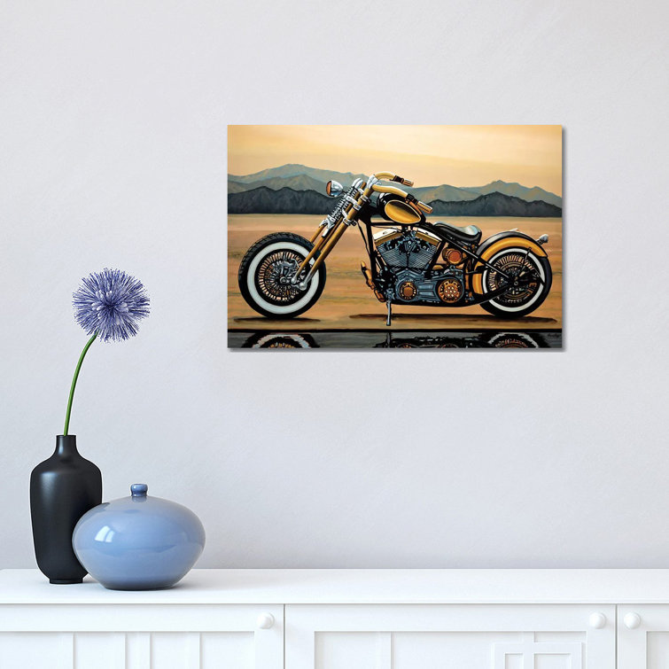 East Urban Home Harley Davidson by Paul Meijering Wrapped Canvas